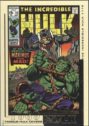 Hulk Film and Comic Cards (Famous Hulk Covers Subset) card FC13 The Incredible Hulk Cover #119 - 1969