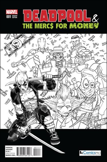 Deadpool & the Mercs for Money (2016/04) issue 1-H Declan Shalvey ComicsPRO Black &White Cover