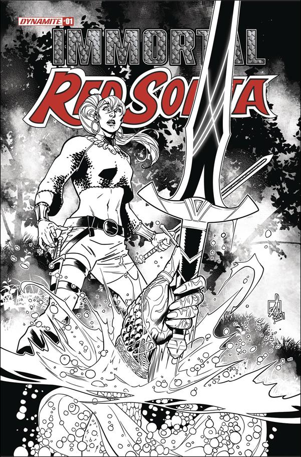 Immortal Red Sonja issue 1-L Sean Izaakse 1:10 Black & White Cover