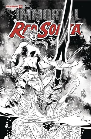 Immortal Red Sonja issue 1-L Sean Izaakse 1:10 Black & White Cover