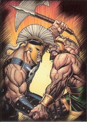 Marvel Heroes and Villains (Base Set) card 44 Hercules vs Ares