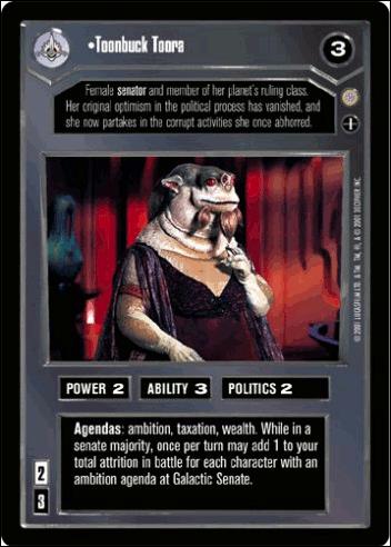 Star Wars: Coruscant Limited (Base Set) card 29 Toonbuck Toora