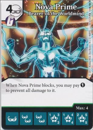 Marvel Dice Masters Guardians of the Galaxy  card 66 Nova Prime: Bearer of the Worldmind
