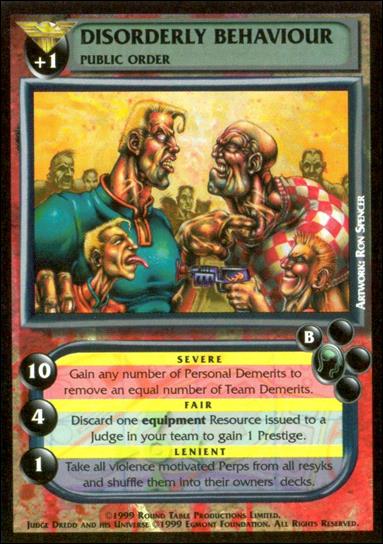 Dredd: The Card Game card 8 Disorderly Behaviour