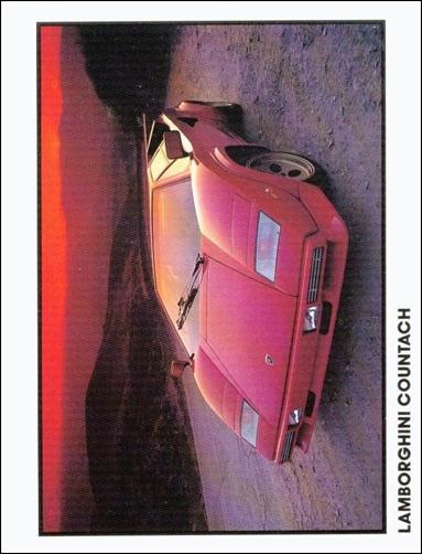 Sports Cars (1989)  (Base Set) card 20 Lamborghini Countach