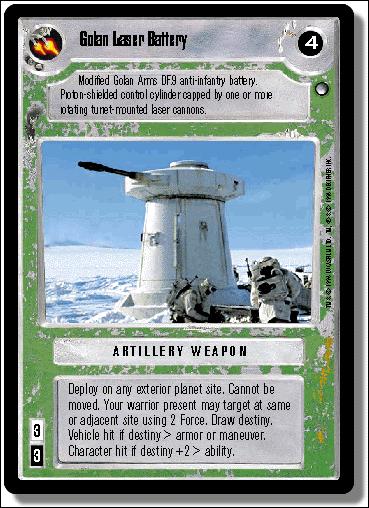 Star Wars: Hoth Limited (Base Set) card 153 Golan Laser Battery