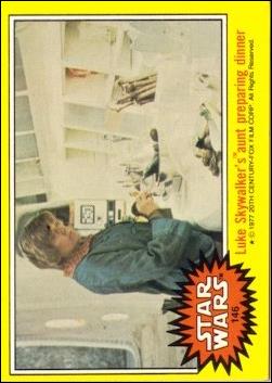 Star Wars: Series 3 (Base Set) card 146 Luke Skywalker's aunt preparing dinner