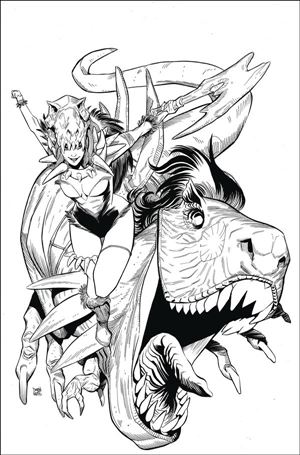 Sonjaversal issue 3-J Drew Moss Black & White Virgin Cover