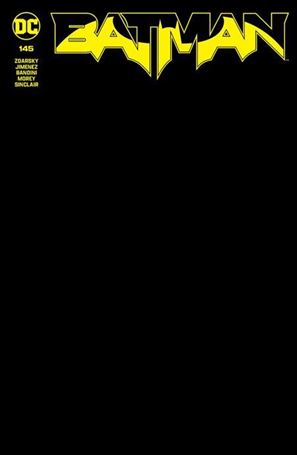 Batman (2016) issue 145-D Black Blank Cardstock Cover