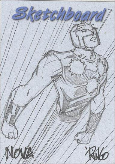 Marvel Creators Collection '98 (Sketchboard Subset) card 12 Nova (Blue)