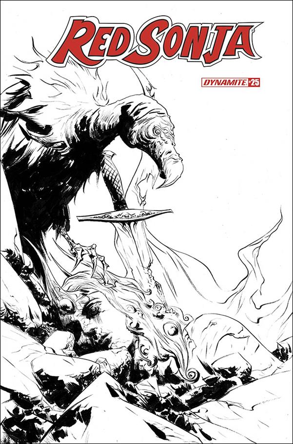 Red Sonja (2019) issue 25-P Jae Lee 1:30 Black & White Cover