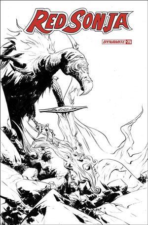 Red Sonja (2019) issue 25-P Jae Lee 1:30 Black & White Cover