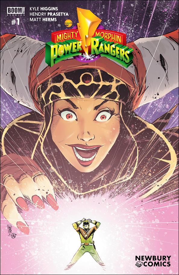 Mighty Morphin Power Rangers issue 1-SL Mike Henderson Newbury Comics Cover