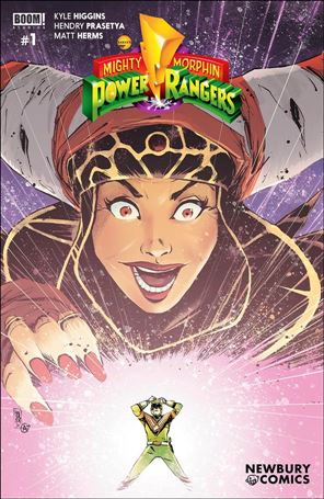 Mighty Morphin Power Rangers issue 1-SL Mike Henderson Newbury Comics Cover
