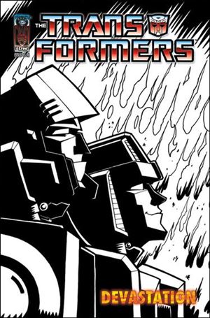 Transformers: Devastation issue 5-C Nick Roche 1:20 Black and White Cover