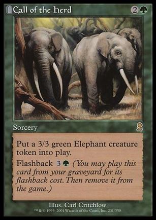 Magic the Gathering: Odyssey (Base Set) card 231 Call of the Herd