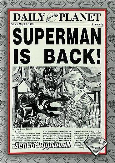 Return of Superman (Base Set) card 25 Seal of Approval!