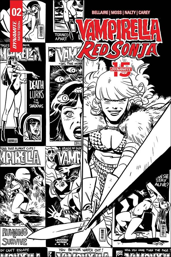 Vampirella / Red Sonja issue 2-M Leonardo Romero 1:40 Black & White Cover