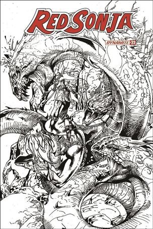 Red Sonja (2019) issue 22-I Roberto Castro 1:11 Black & White Cover