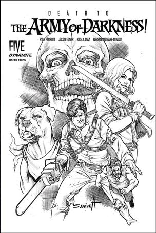 Death to the Army of Darkness issue 5-K Sergio Davila 1:25 Black & White Cover