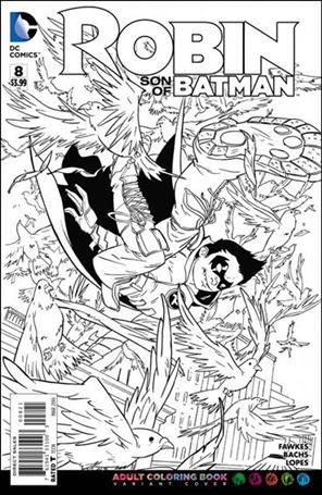 Robin: Son of Batman issue 8-B Sanford Greene Adult Coloring Book Cover