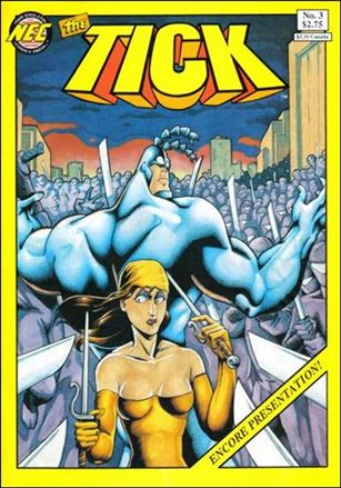 Tick (1988) issue 3-D Yellow Border Cover (4th Printing)