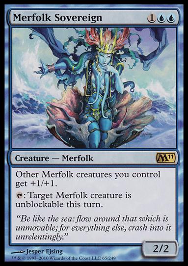 Magic the Gathering: 2011 Core Set (Base Set) card 65 Merfolk Sovereign