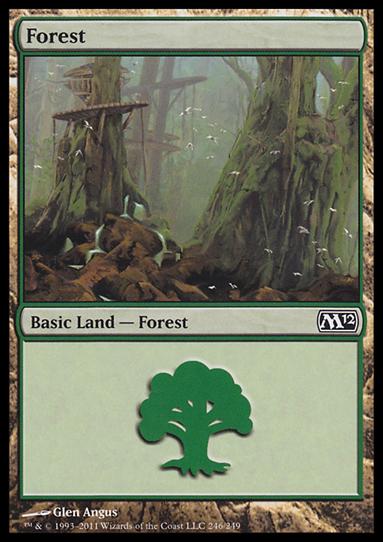 Magic the Gathering: 2012 Core Set (Base Set) card 246 Forest