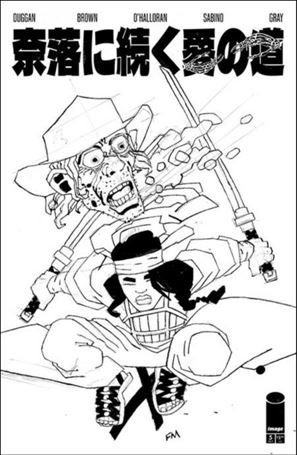 Falling in Love on the Path to Hell issue 5-C Frank Miller B&W 1:20 Cover
