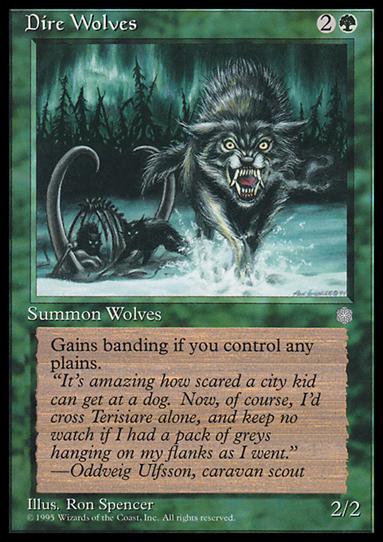 Magic the Gathering: Ice Age (Base Set) card 230 Dire Wolves