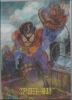 DC Versus Marvel / Marvel Versus DC (Mirage Subset) card 1 Superboy/Spider-Man/Spider-Boy
