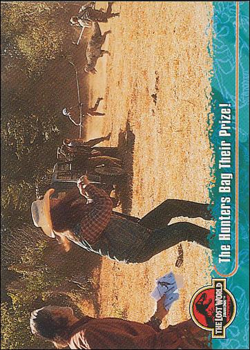 Lost World: Jurassic Park (Base Set) card 9 The Hunters Bag Their Prize!