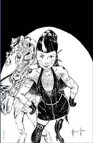 Punchline (2021) issue 1-X Sam Kieth World's Best B&W Virgin Cover