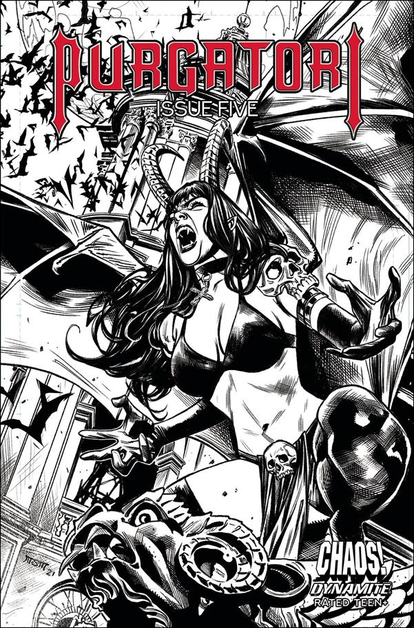 Purgatori (2021) issue 5-J Michael Sta Maria 1:10 Black & White Cover