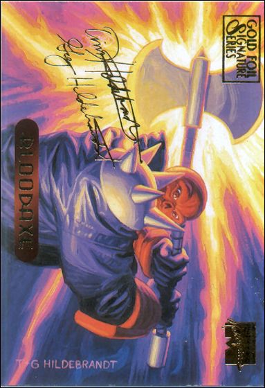 1994 Marvel Masterpieces (Gold-Foil Signature Parallel Base Set) card 15 Bloodaxe