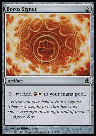 Magic the Gathering: Commander (Base Set) card 243 Boros Signet