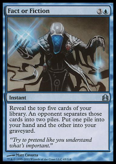 Magic the Gathering: Commander (Base Set) card 45 Fact or Fiction