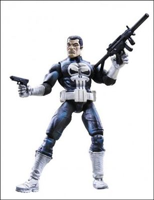 Marvel Universe (Series 1) figure 004-B Punisher (White Gloves) - Loose