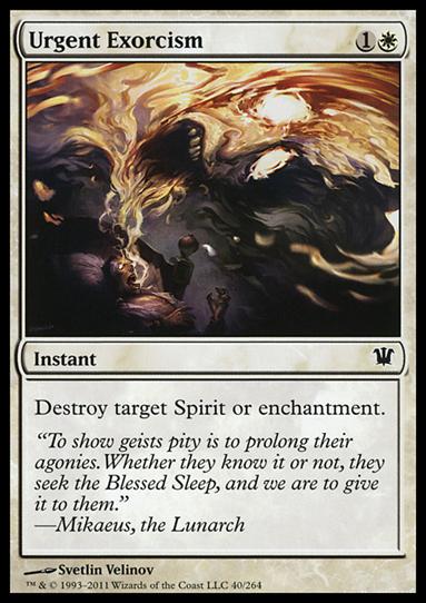 Magic the Gathering: Innistrad (Base Set) card 40 Urgent Exorcism