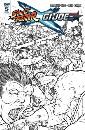 Street Fighter x G.I. Joe issue 5-D Ramon Villalobos 1:25 Sketch Cover