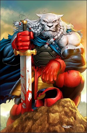 Invincible Universe: Battle Beast issue 1-N Retailer Exclusive Sajad Shah Virgin Cover