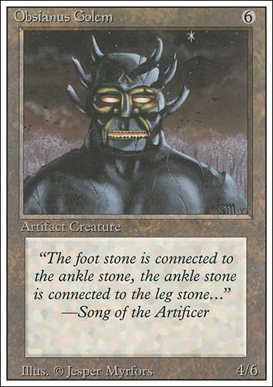Magic the Gathering: Revised (Base Set) card 269 Obsianus Golem
