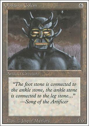 Magic the Gathering: Revised (Base Set) card 269 Obsianus Golem