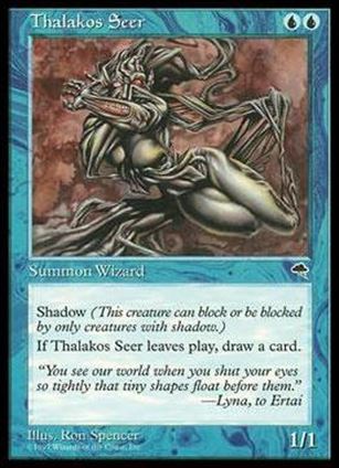 Magic the Gathering: Tempest (Base Set) card 94 Thalakos Seer
