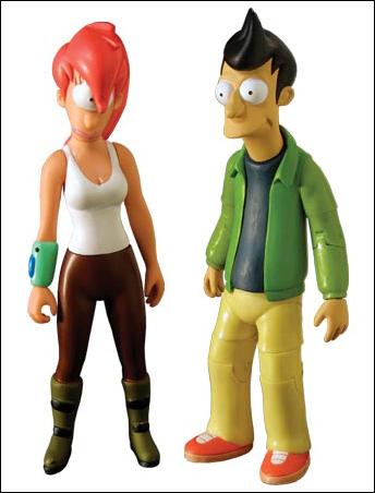 Futurama (Exclusives) figure 3 Universe-1 Fry and Leela (2009 SDCC) 1/2000