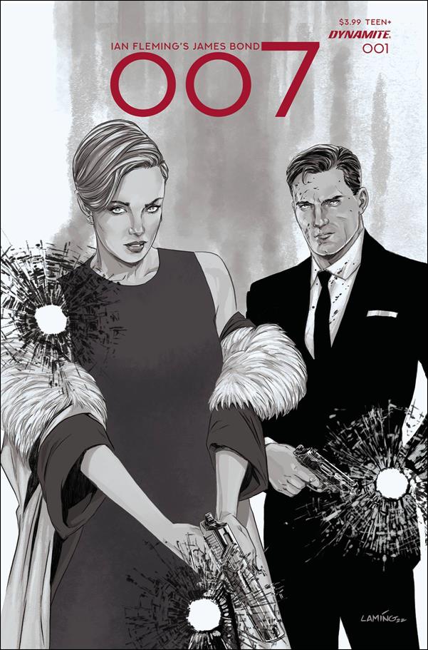 007 issue 1-J Marc Laming 1:7 Black & White Cover