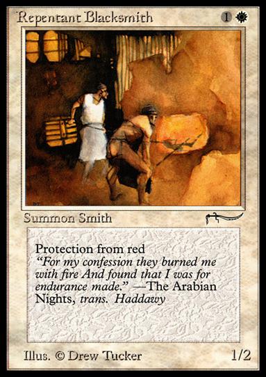 Magic the Gathering: Arabian Nights (Base Set) card 9 Repentant Blacksmith