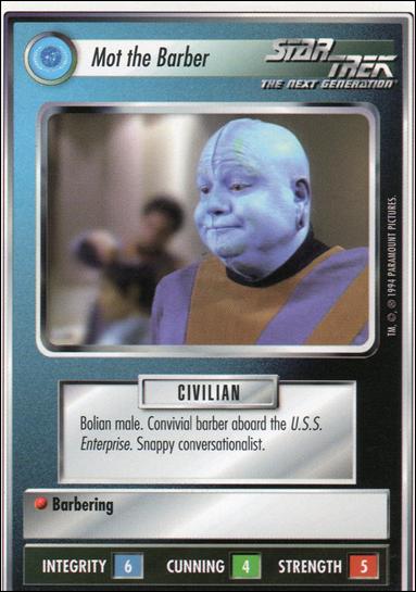 Star Trek: Premiere Unlimited (Base Set) card 225 Mot the Barber