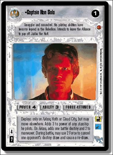 Star Wars: Cloud City Limited (Base Set) card 100 Captain Han Solo