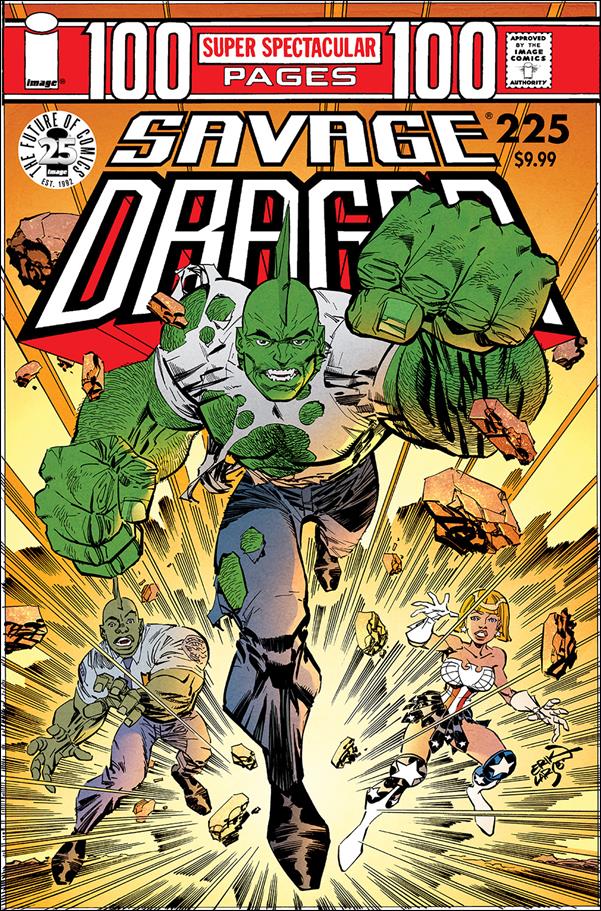 Savage Dragon (1993) issue 225 Erik Larsen "White Logo" Cover